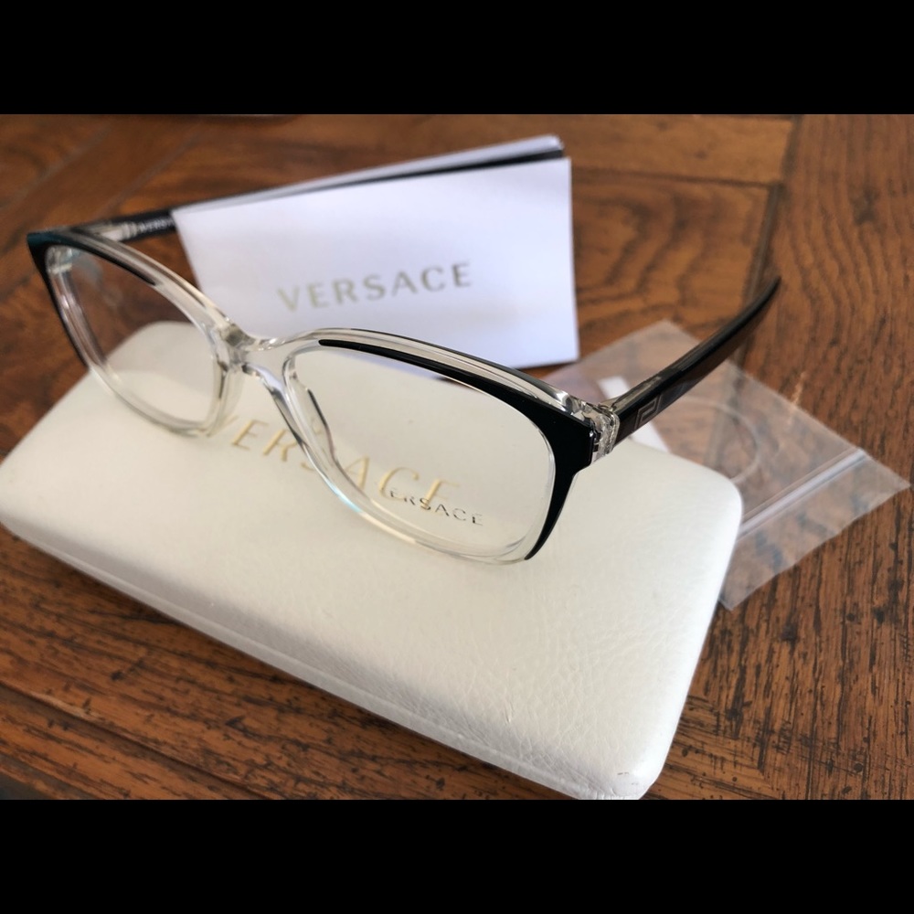 BRAND NEW Versace Womens Eyeglasses Clear Black